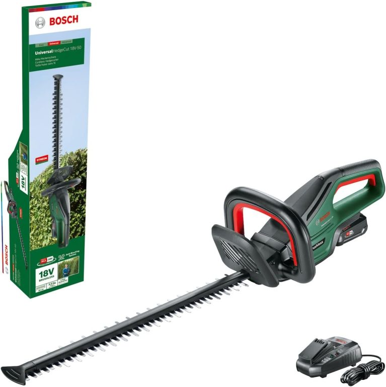 Bosch Taille-Haies sans Fil UniversalHedgeCut 18V-50, 1 batterie 2,5 Ah, longueur de lame 50 cm