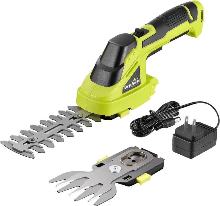 SnapFresh Taille-haie batterie électrique mini taille-herbes sans fil, cisailles à gazon et sculpte-haies 2 en 1